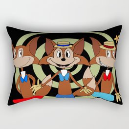 Fox Kids in a Circle  Rectangular Pillow