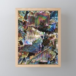 Bismuth Labyrinth Framed Mini Art Print