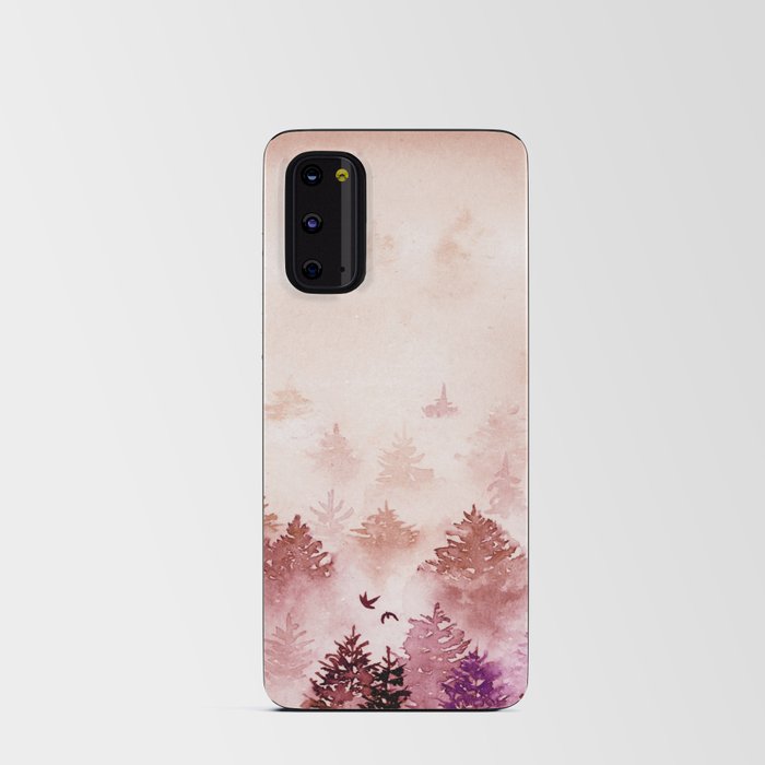 Magical Sunset Misty Forest | Watercolor Artwork Android Card Case