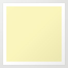 Hello Pastel Yellow - Solid Color Art Print