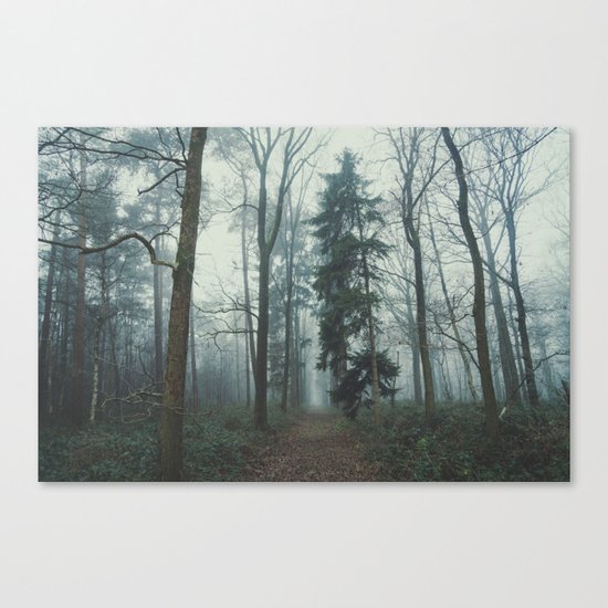Misty Woods II #adventure #photography Canvas Print