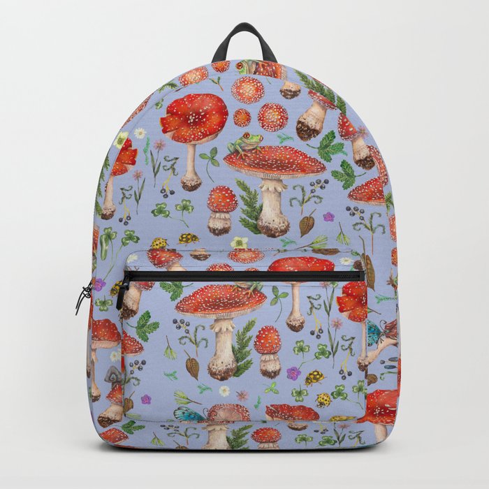 Lovely Red Mushrooms - Bluebg Backpack