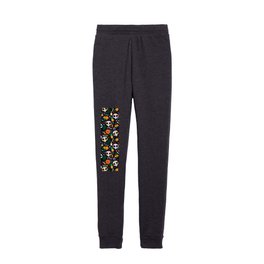 Mexican Sugar Skulls Flowers Pattern Kids Joggers