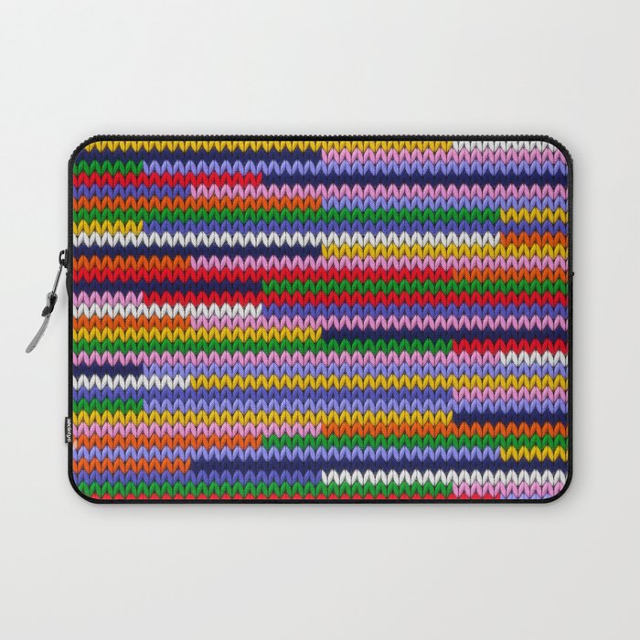 Knitted random lines Laptop Sleeve by Knitted Cake Society6