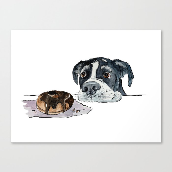 Beggin Donut Dog Canvas Print
