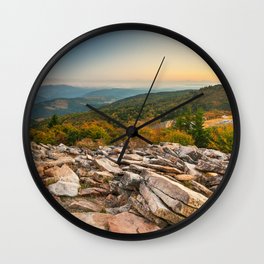 Spruce Knob Mountain Sunset Wall Clock