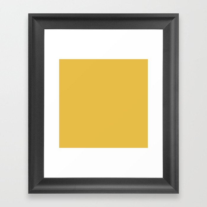 Mustard Yellow Color Framed Art Print