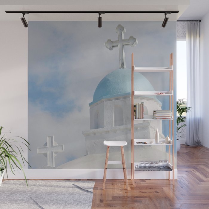 Church on Lycabettus Hill Athens #1 #wall #art #society6 Wall Mural