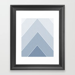 Blue Shades Lines  Framed Art Print
