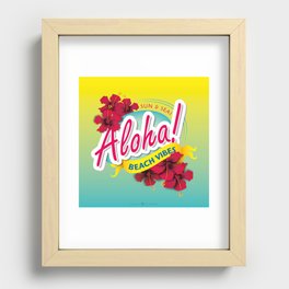 Aloha Beach Vibes I Recessed Framed Print