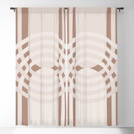 Arches Composition in Minimalist Bohemian Tan Blackout Curtain