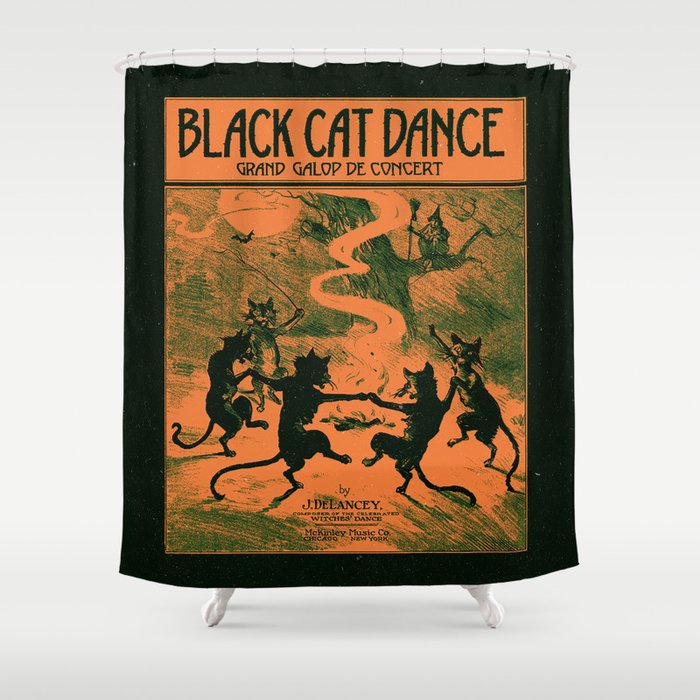 Black Cat Dance (1916) Shower Curtain