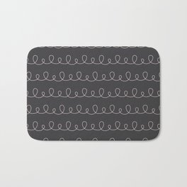 Loopy Pattern on Pink and Black Bath Mat | Loopypatterns, Loopspattern, Looppattern, Scribbles, Scribblepatterns, Pinkloops, Charcoalpattern, Scribblespattern, Graypatterns, Loopypattern 
