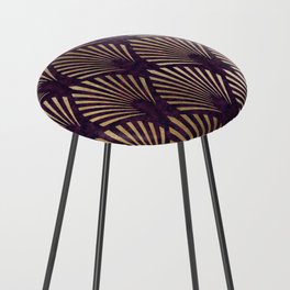 Art Deco fans - velvet luxe Counter Stool