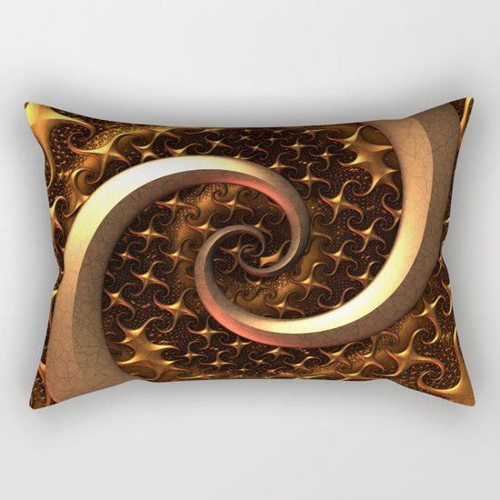 Golden Spirals Rectangular Pillow