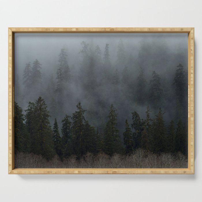 Foggy Forest Serving Tray