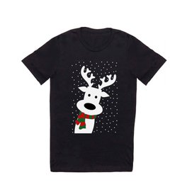 Reindeer in a snowy day (red) T Shirt