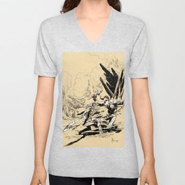 Fantasy art fight V Neck T Shirt