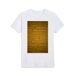 Hello Summer Gold Jeans Modern Collection Kids T Shirt