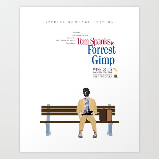 Forrest Gimp Movie Poster Art Print