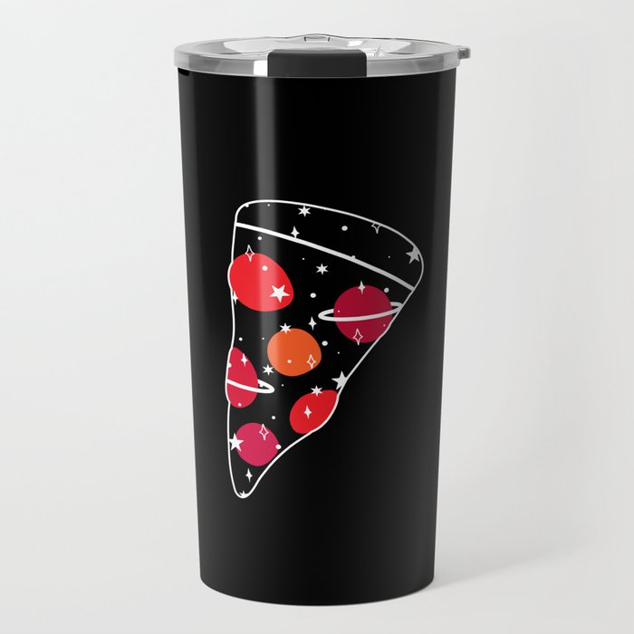 Space Pizza (black) Travel Mug