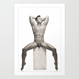 "Seated Nude" (002) Art Print