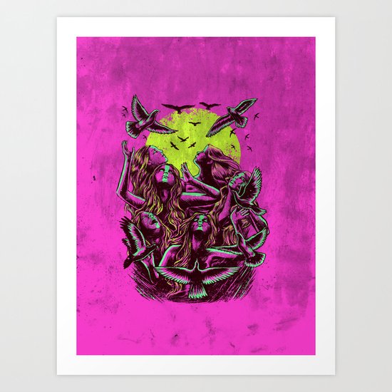FLAYING BACK Art Print