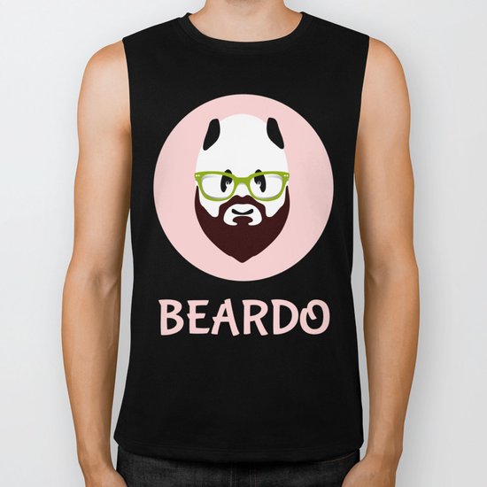 Beardo Panda with a Beard Biker Tank