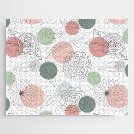 Pastel Shapes and Flowers Jigsaw Puzzle