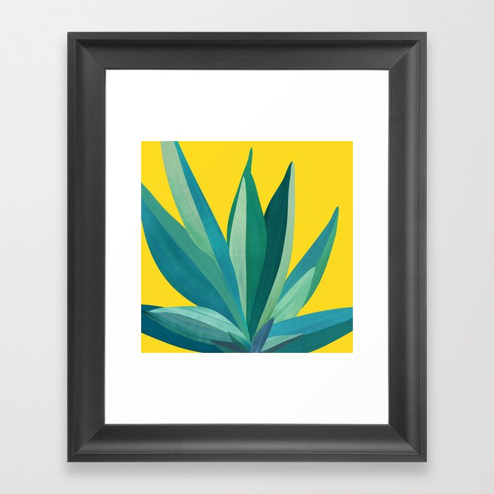 Spring Cactus Pop Botanical Framed Art Print