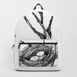 Bird Nest Ink Drawing Backpack