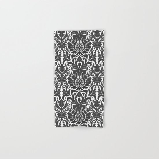 Aya damask mono Hand & Bath Towel