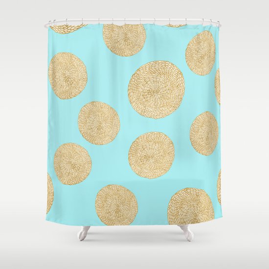 Straw Cushion Pattern Shower Curtain