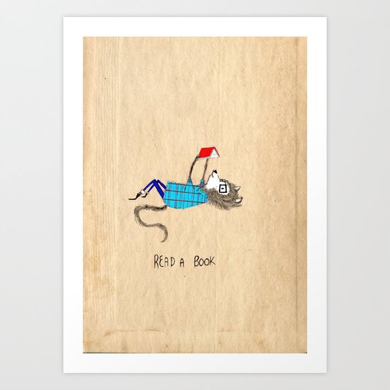 Read a book Art Print