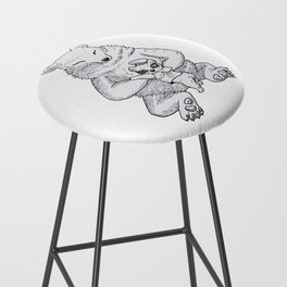 Mother Grizzly and Cub Bar Stool