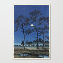 "Winter Moon at Toyamagahara" by Hasui Kawase, 1931 Canvas Print