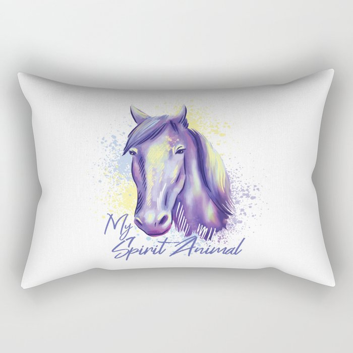 Horse is my Spirit Animal Rectangular Pillow