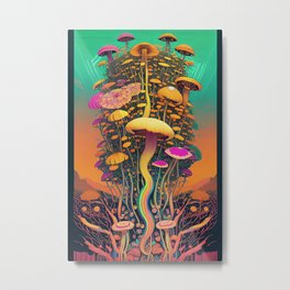 Mycelium Kingdom Metal Print