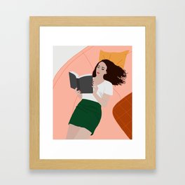 Leisure reading  Framed Art Print