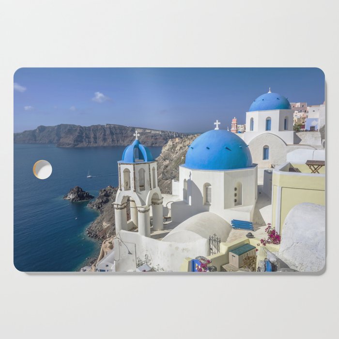 Santorini, Oia Village, Greece Cutting Board