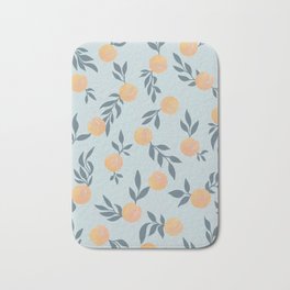 Peaches & Leaves Pattern Bath Mat