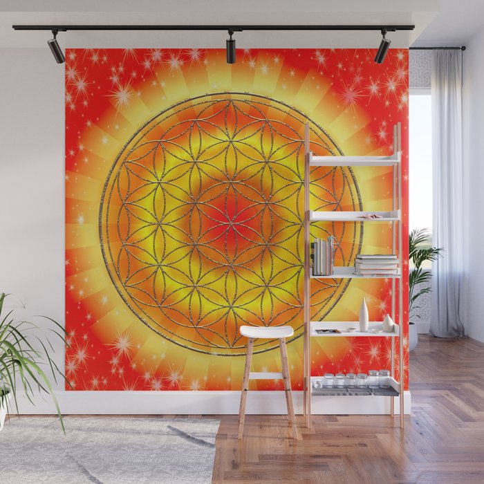 Mandala Blume Des Lebens Wall Mural By Lessaksart