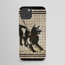 Pompeii Dog mosaic (Beware of Dog) iPhone Case