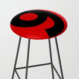 Number 9 (Black & Red) Bar Stool