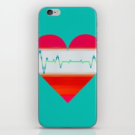 Heartbeat - Colorful Heart Art With A Pulse iPhone Skin
