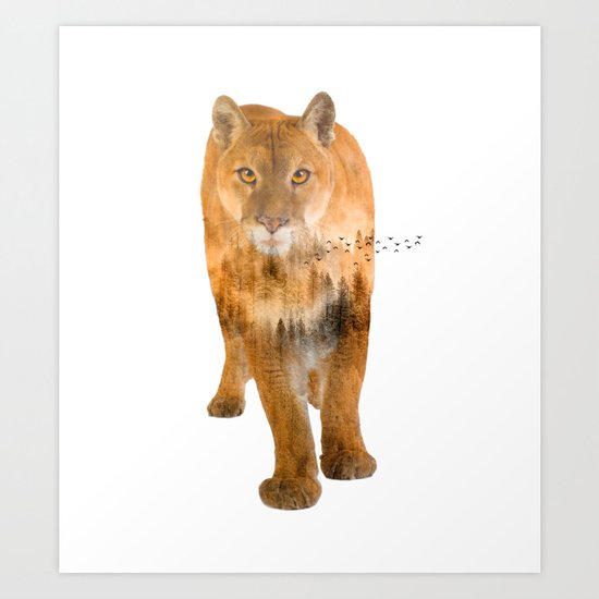 Walking alone Art Print