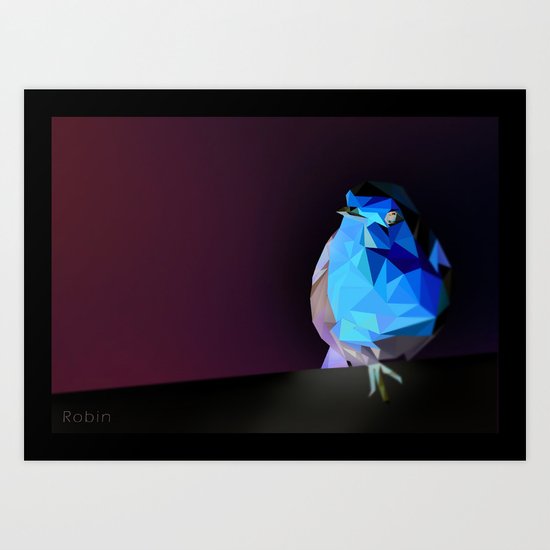 Polygon Robin Art Print