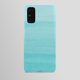 Aqua Blue Watercolor Ombre Pattern Android Case