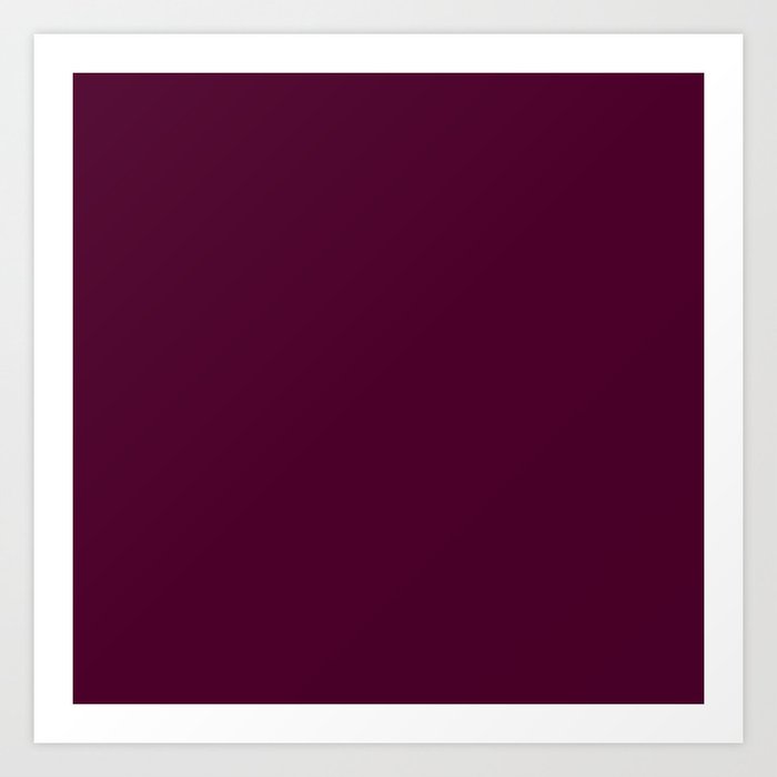 169 Dark Wine Red #4a002a Art Print