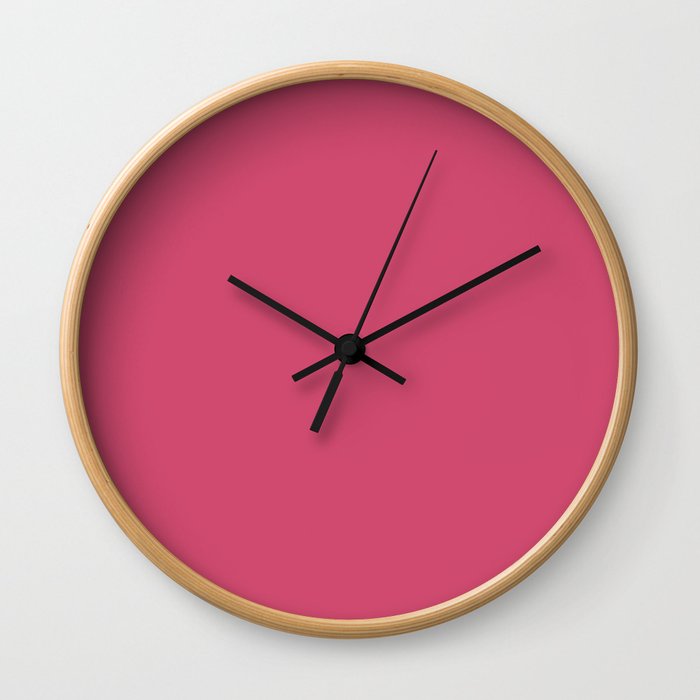 Medium Pink Solid Hue - 2022 Color - Shade Pairs Dunn and Edwards Pink Punch DE5048 Wall Clock